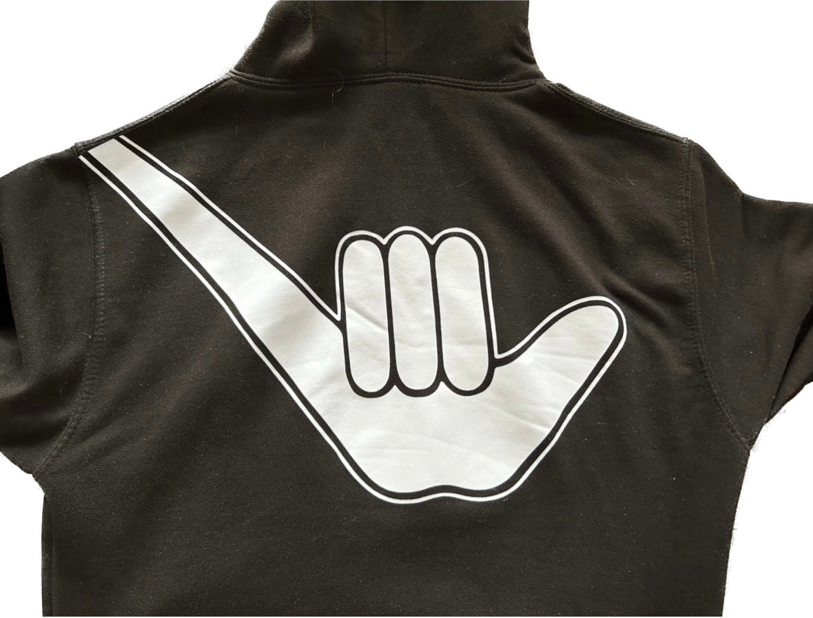 Men’s Organic Shaka Hoodie Black & White Logo